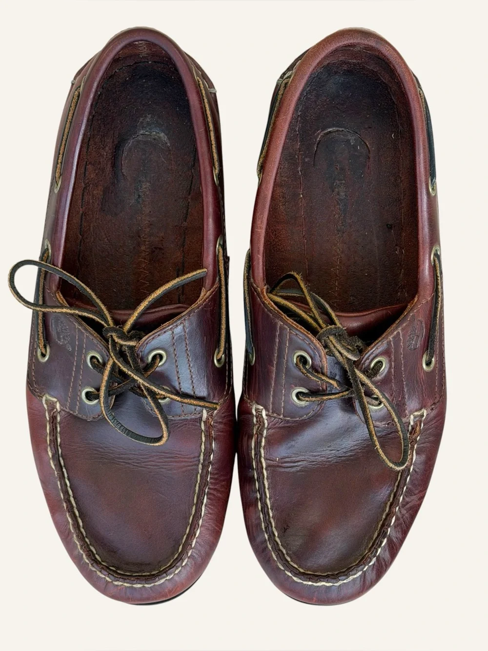 Vintage Timberland - Men’s Classic Leather 2 Eye Boat Shoes in Brown Size 11 M
